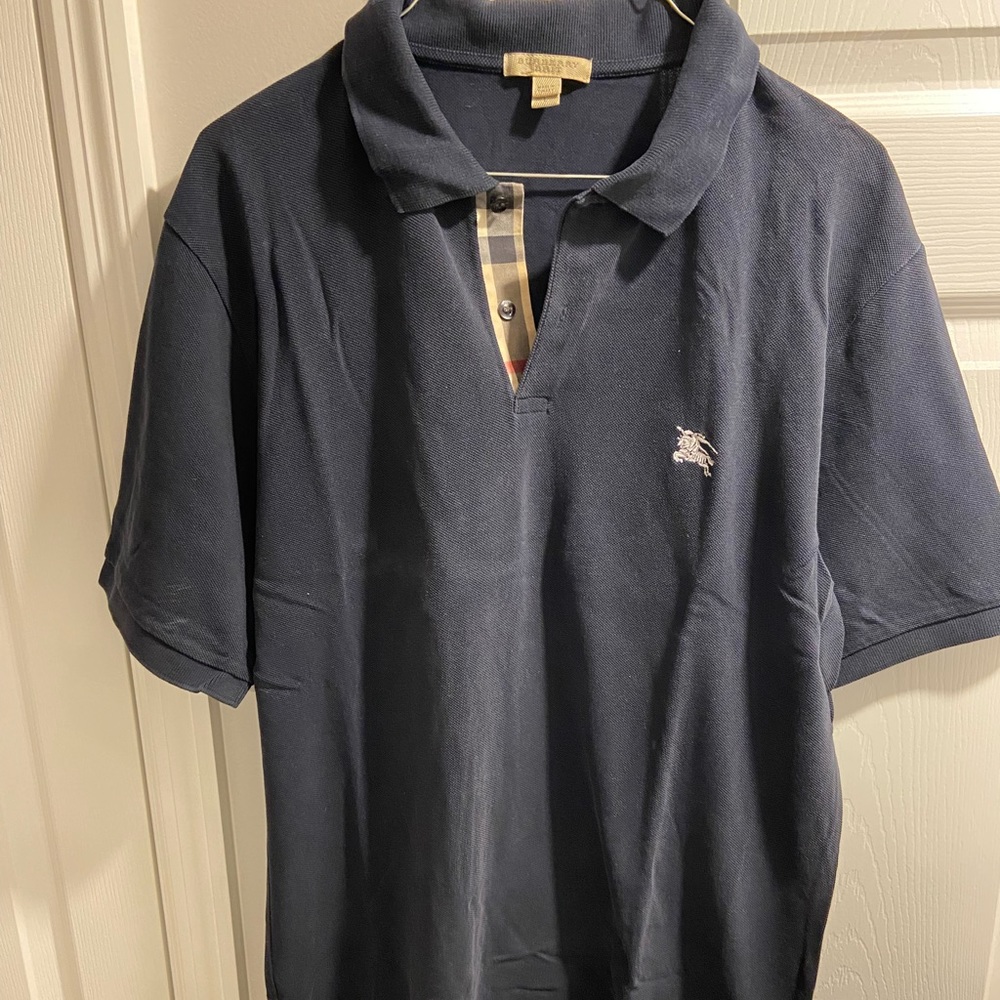 Navy Burberry Men’s Polo